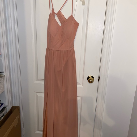 Azazie Cora dress in Champagne Rose size A6 - Picture 2 of 7